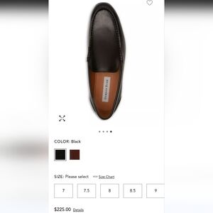 Gordon Rush Ashton Black Leather Loafers Size EU12